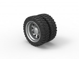 Rear semi wheel for pickup Version 15 Scale 1 to 25 Modelo de impresión 3D