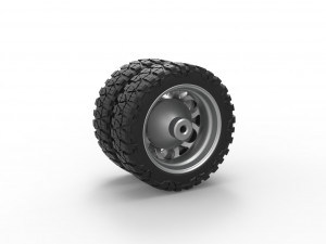 Rear semi wheel for pickup Version 15 Scale 1 to 25 Modelo de impresión 3D