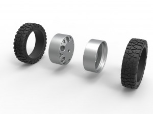 Rear semi wheel for pickup Version 15 Scale 1 to 25 Modelo de impresión 3D