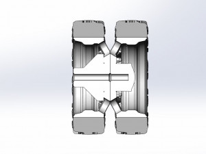 Rear semi wheel for pickup Version 15 Scale 1 to 25 Modelo de impresión 3D