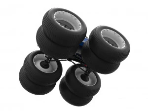 Vintage Monster Truck with double wheels Scale 1 to 25 3D Print Model
