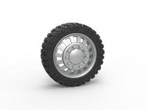 Front semi wheel for pickup Version 16 Scale 1 to 25 3D Print Model