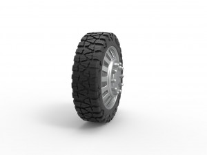 Front semi wheel for pickup Version 16 Scale 1 to 25 Model do druku 3D