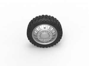 Front semi wheel for pickup Version 16 Scale 1 to 25 Model do druku 3D