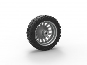 Front semi wheel for pickup Version 16 Scale 1 to 25 Model do druku 3D