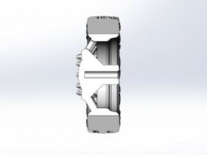Front semi wheel for pickup Version 16 Scale 1 to 25 Model do druku 3D