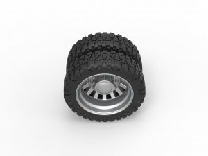 Rear semi wheel for pickup Version 16 Scale 1 to 25 3D-printmodel