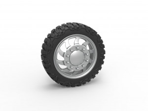 Front semi wheel for pickup Version 17 Scale 1 to 25 Modelo de impresión 3D