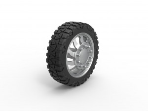 Front semi wheel for pickup Version 17 Scale 1 to 25 3D Print Model