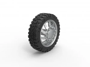 Front semi wheel for pickup Version 17 Scale 1 to 25 3D Print Model