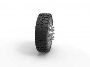 Front semi wheel for pickup Version 17 Scale 1 to 25 3D Print Model
