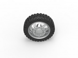 Front semi wheel for pickup Version 17 Scale 1 to 25 3D Print Model