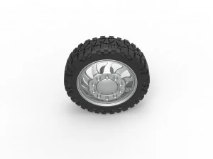 Front semi wheel for pickup Version 17 Scale 1 to 25 3D Print Model