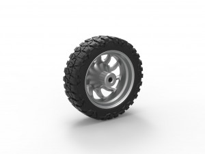 Front semi wheel for pickup Version 17 Scale 1 to 25 3D Print Model
