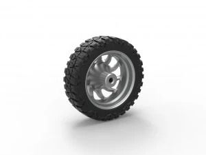 Front semi wheel for pickup Version 17 Scale 1 to 25 3D Print Model