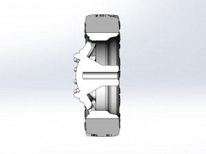 Front semi wheel for pickup Version 17 Scale 1 to 25 3D Print Model