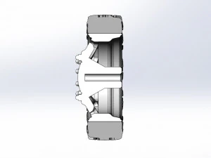 Front semi wheel for pickup Version 17 Scale 1 to 25 3D Print Model