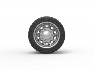 Rear semi wheel for pickup Version 17 Scale 1 to 25 3D Принт Модель