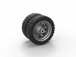 Rear semi wheel for pickup Version 17 Scale 1 to 25 3D Принт Модель
