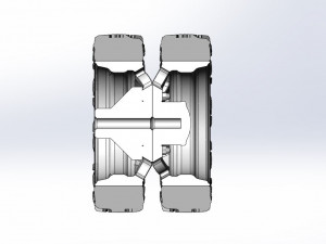 Rear semi wheel for pickup Version 17 Scale 1 to 25 3D Принт Модель