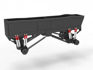 Chassis of vintage monster truck with double wheels Scale 1 to 25 3D Print Model