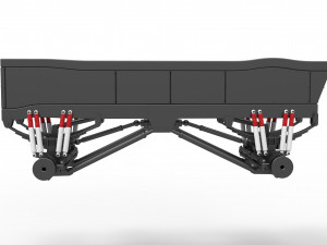 Chassis of vintage monster truck with double wheels Scale 1 to 25 Modelo de Impressão 3D