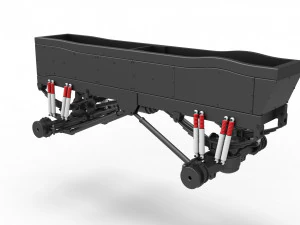 Chassis of vintage monster truck with double wheels Scale 1 to 25 3D Print Model