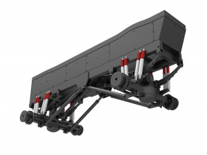 Chassis of vintage monster truck with double wheels Scale 1 to 25 Modelo de Impressão 3D
