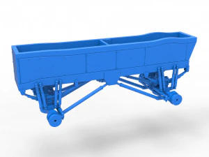 Chassis of vintage monster truck with double wheels Scale 1 to 25 3D Print Model