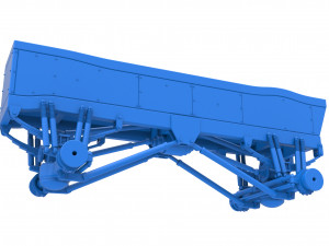 Chassis of vintage monster truck with double wheels Scale 1 to 25 Modelo de Impressão 3D