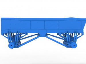Chassis of vintage monster truck with double wheels Scale 1 to 25 Modelo de Impressão 3D
