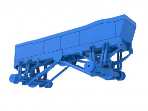 Chassis of vintage monster truck with double wheels Scale 1 to 25 3D Print Model