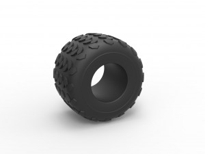 Monster Jam tire 26 Scale 1 to 25 3D Принт Модель