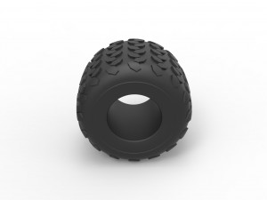 Monster Jam tire 26 Scale 1 to 25 3D Print Model