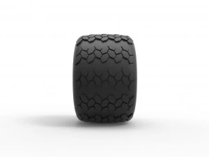 Monster Jam tire 27 Scale 1 to 25 3D Print Model