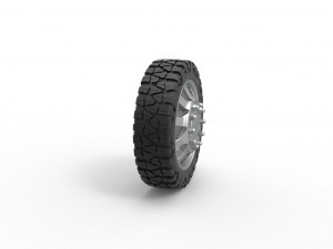 Front semi wheel for pickup Version 18 Scale 1 to 25 3D Print Model