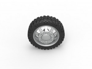 Front semi wheel for pickup Version 18 Scale 1 to 25 3D Print Model