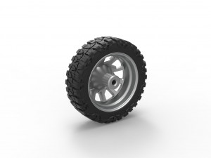 Front semi wheel for pickup Version 18 Scale 1 to 25 3D Print Model
