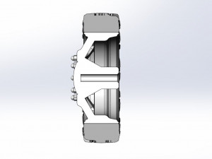 Front semi wheel for pickup Version 18 Scale 1 to 25 3D Print Model