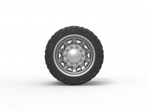 Rear semi wheel for pickup Version 18 Scale 1 to 25 3D Принт Модель