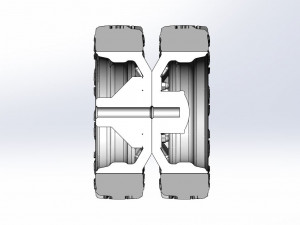 Rear semi wheel for pickup Version 18 Scale 1 to 25 3D Принт Модель
