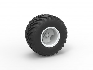 Wheel from vintage monster truck Scale 1 to 25 Modelo de impresión 3D