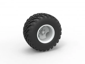Stuur van vintage monstertruck schaal 1 t/m 25 3D printmodel