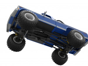 Vintage Monster Truck Scale 1 to 25 3D Baskı Modeli