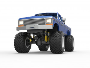 Vintage Monster Truck Scale 1 to 25 3D Baskı Modeli