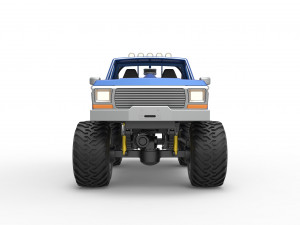 Vintage Monster Truck Scale 1 to 25 3D Baskı Modeli