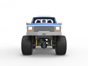 Vintage Monster Truck Scale 1 to 25 3D Print Model