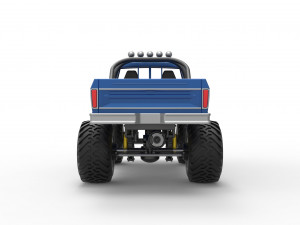 Vintage Monster Truck Scale 1 to 25 3D Baskı Modeli