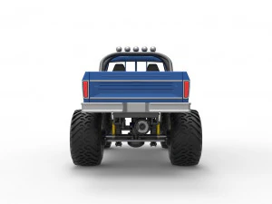 Vintage Monster Truck Scale 1 to 25 3D Print Model