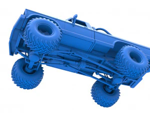 Vintage Monster Truck Scale 1 to 25 3D Print Model